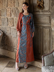 15012 Daily Premium Abaya Maxi Dress | Color-Block Collision & Bead Embellishments, Effortlessly Master Abaya Fashion Wear