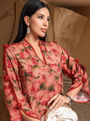 15017 New Rose Manor 3D Printed Dress Middle East Women's Spot Robe