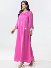 15090 light luxury satin bead splicing feather explosion small fragrant dress thin robe