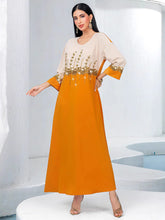 15138m Orange Double Spell Elegant A-shaped Skirt Middle East Banquet Long Skirt Women's Clothing