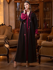 15022 Encounter Rose High-end Hand-sewn Diamond Luxury Texture Two-piece Cardigan Jacket Dress