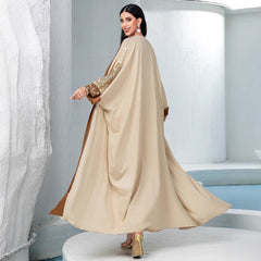 15032 Khaki Heavy Industry Rust Bead Women's Middle East Contrast Jacket Fashion Solid Color