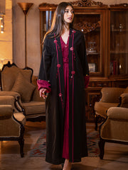 15022 Encounter Rose High-end Hand-sewn Diamond Luxury Texture Two-piece Cardigan Jacket Dress