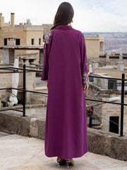 15020 Arab Middle East Dubai Fashion Elegant Embroidered Beaded Cardigan Robe