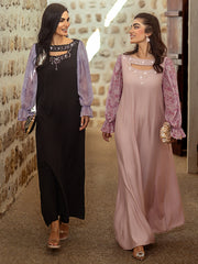 15014 high-end glass-inlaid diamond women's clothing splicing chiffon lantern sleeve A-shaped long dress