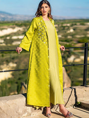 5057 fashionable robe, exquisite pattern with shiny rhinestone decoration, a must for parties and parties