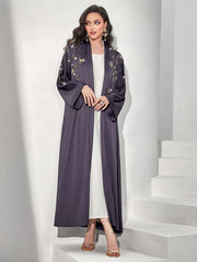 503 purple-gray fashion sewn rhinestone outer cover