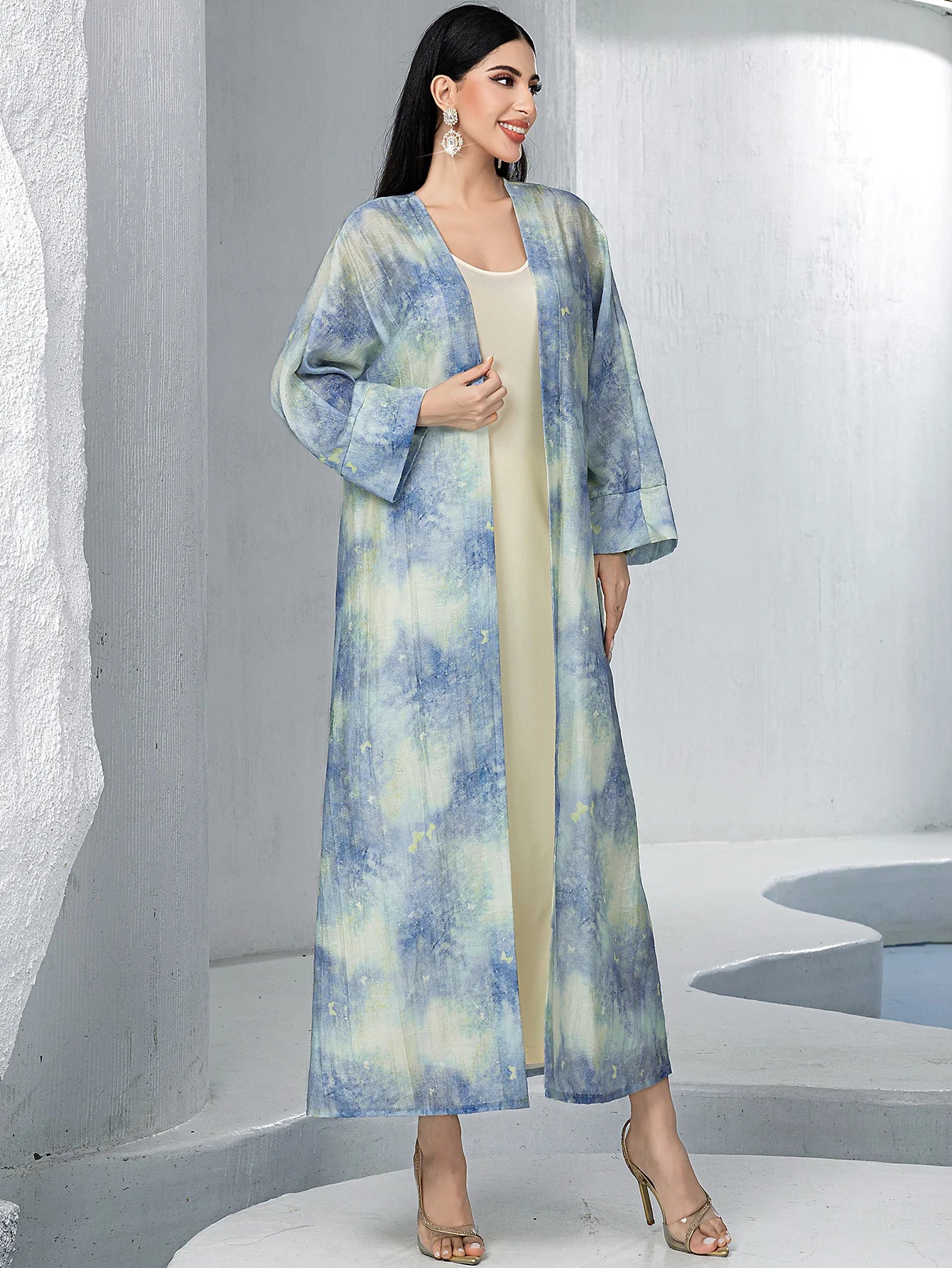 15150 new suspender two-piece set of smudge printing loungewear women's pure desire style thin Middle Eastern women's clothing