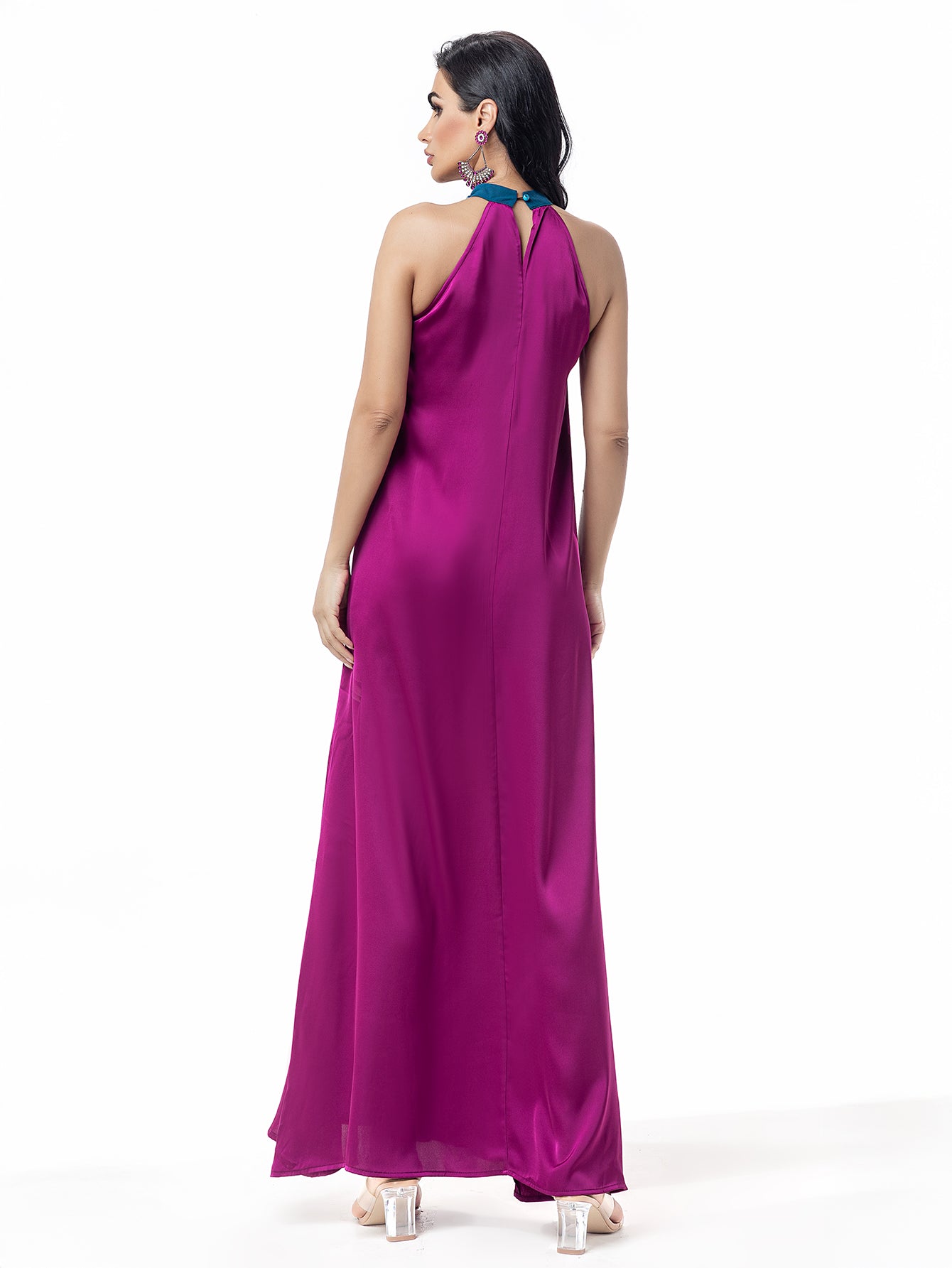 15120 Hand-Swen Bead Embellshments Rhinestone Long Abaya,  Elegant Rmantic Glamorous Vacation Fantasy Long And Short Sleeve
