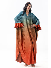 5070Hand-Swen Bead Embellshments Rhinestone Long Abaya,  Elegant Modest Rmantic Glamorous Vacation Fantasy  Long Sleeve