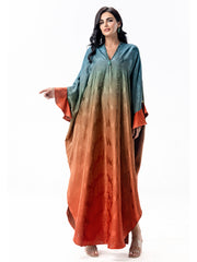 5070Hand-Swen Bead Embellshments Rhinestone Long Abaya,  Elegant Modest Rmantic Glamorous Vacation Fantasy  Long Sleeve