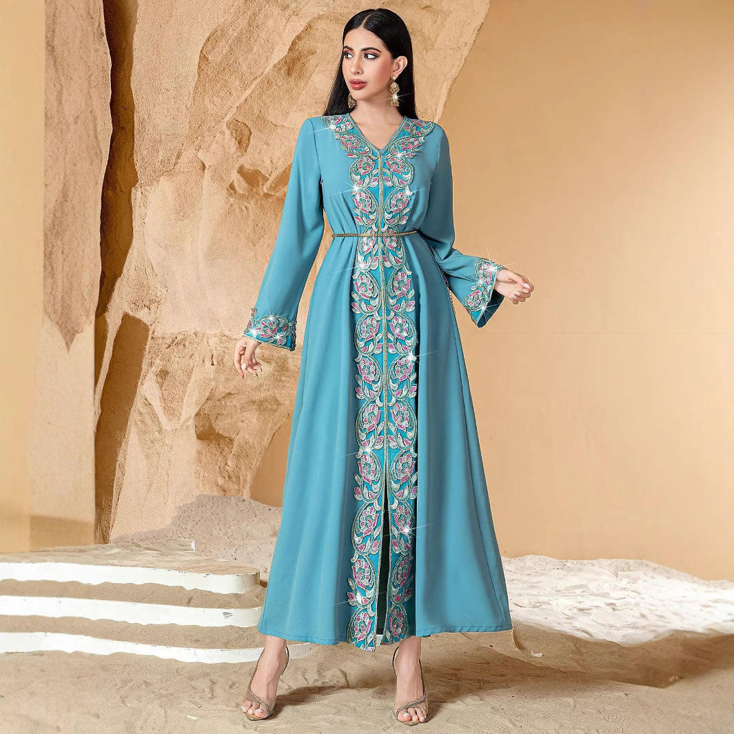 40761 Women's 2025 New Robe Embroidered Beaded Evening Dress Dress