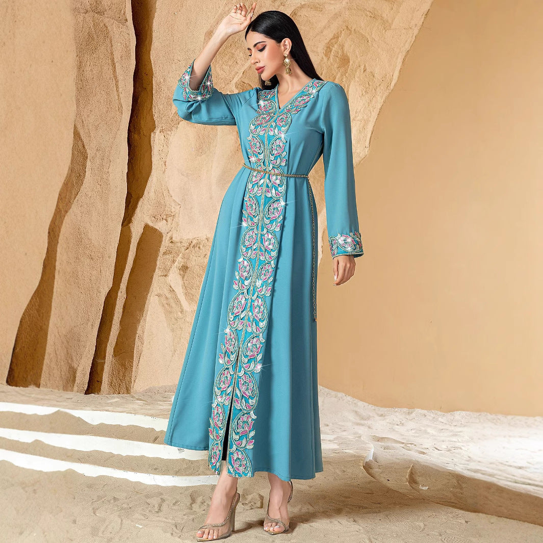 40761 Women's 2025 New Robe Embroidered Beaded Evening Dress Dress