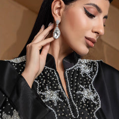 15248 Middle East Fashion High-end Weaving Gold Rice Bead Sleeve Dress