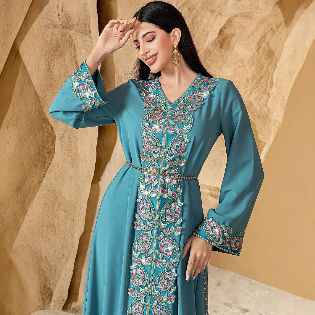 40761 Women's 2025 New Robe Embroidered Beaded Evening Dress Dress