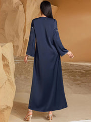 BA4115 navy blue heavy industry saudi arabaya hand-sewn diamond dress dress party dress