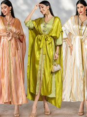 15143 new women's abaya two-piece dress