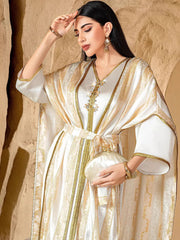 15143 new women's abaya two-piece dress