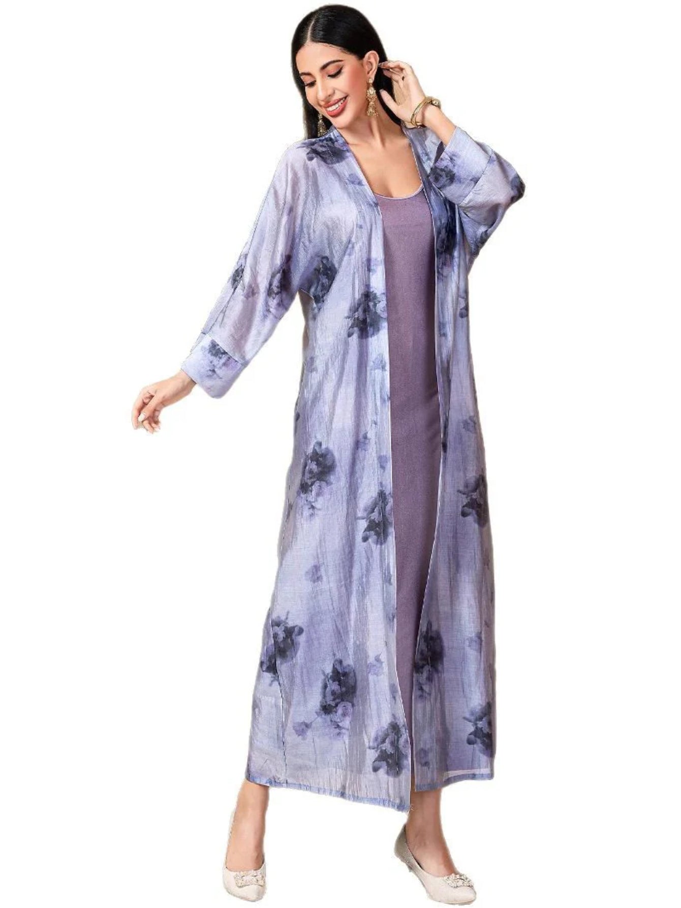 15151 new suspender two-piece digital printing loungewear women's thin Middle East women's clothing