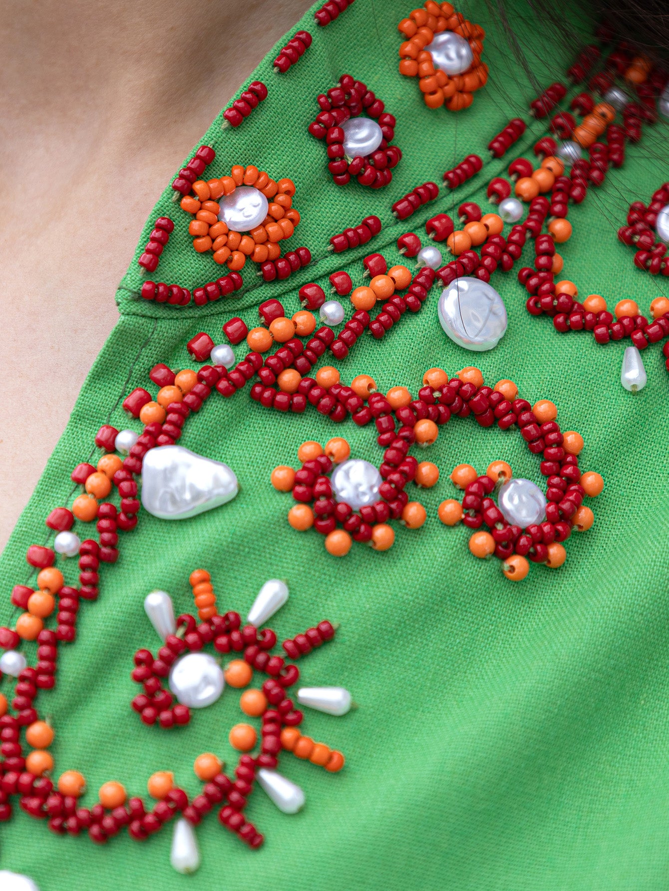 BA5004 Bead-Embroidered Maxi Dress