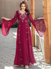 15180 Middle Eastern Clothing abaya Robe Handmade Beaded Dress Fashion Dress